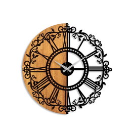 Wallity Wooden Clock - 63 Nogal y Negro